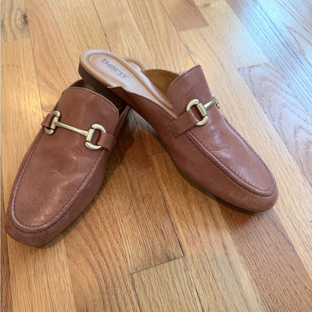 Born Lareina Mules in Cognac Brown, Size 11 - Picture 3 of 8